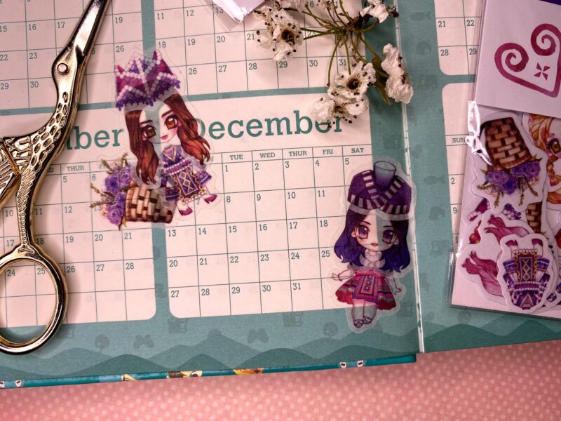 Oh Mai! Hmong Mix and Match Dress Up Doll Stickers (Set 2) | Washi Stationary Decoration - Image 3